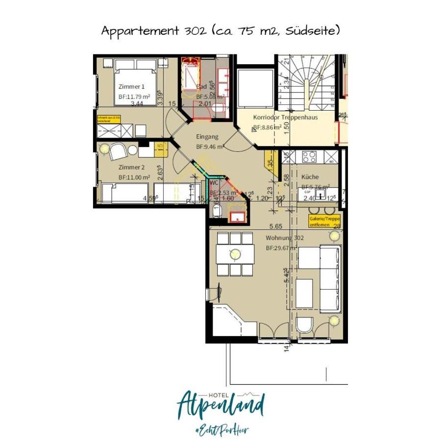 גשטאט Hotel Alpenland מראה חיצוני תמונה
